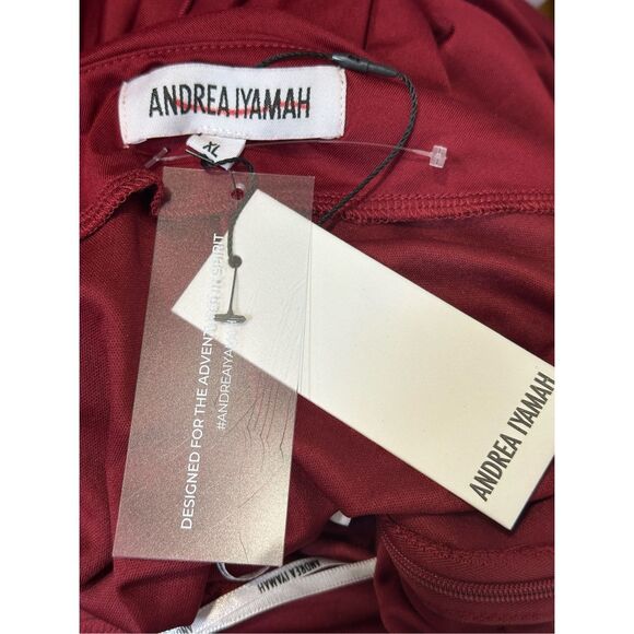 ANDREA IYAMAH TURI DRESS BURGUNDY SIZE XL $370 - Picture 12 of 12